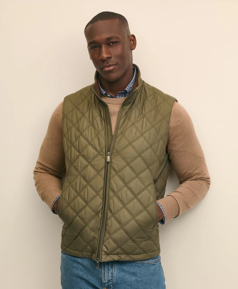 Paddock Diamond Quilted Vest | Brooks Brothers