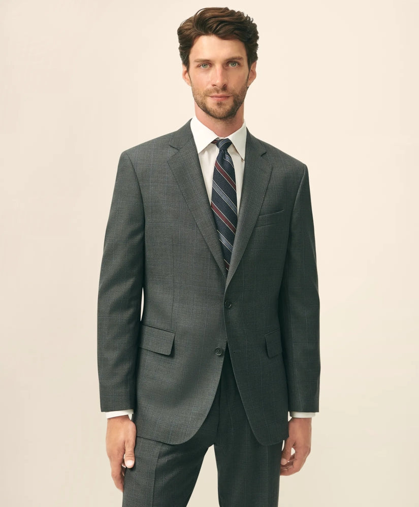 Classic Fit Wool Windowpane 1818 Suit | Brooks Brothers