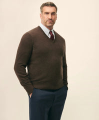 Big & Tall 3-Ply Cashmere V-Neck Sweater | Brooks Brothers