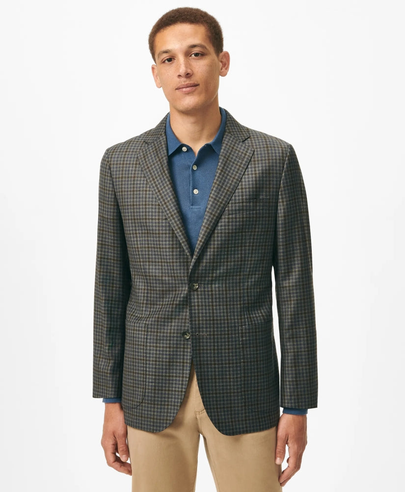 Slim Fit Gingham Sport Coat in Wool | Brooks Brothers