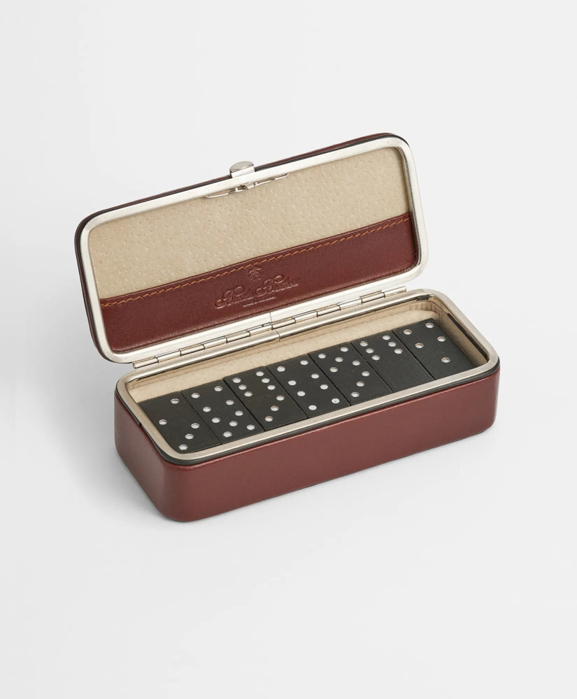 Travel Dominoes Game With Calfskin Case | Brooks Brothers