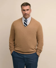 Big & Tall 3-Ply Cashmere V-Neck Sweater | Brooks Brothers