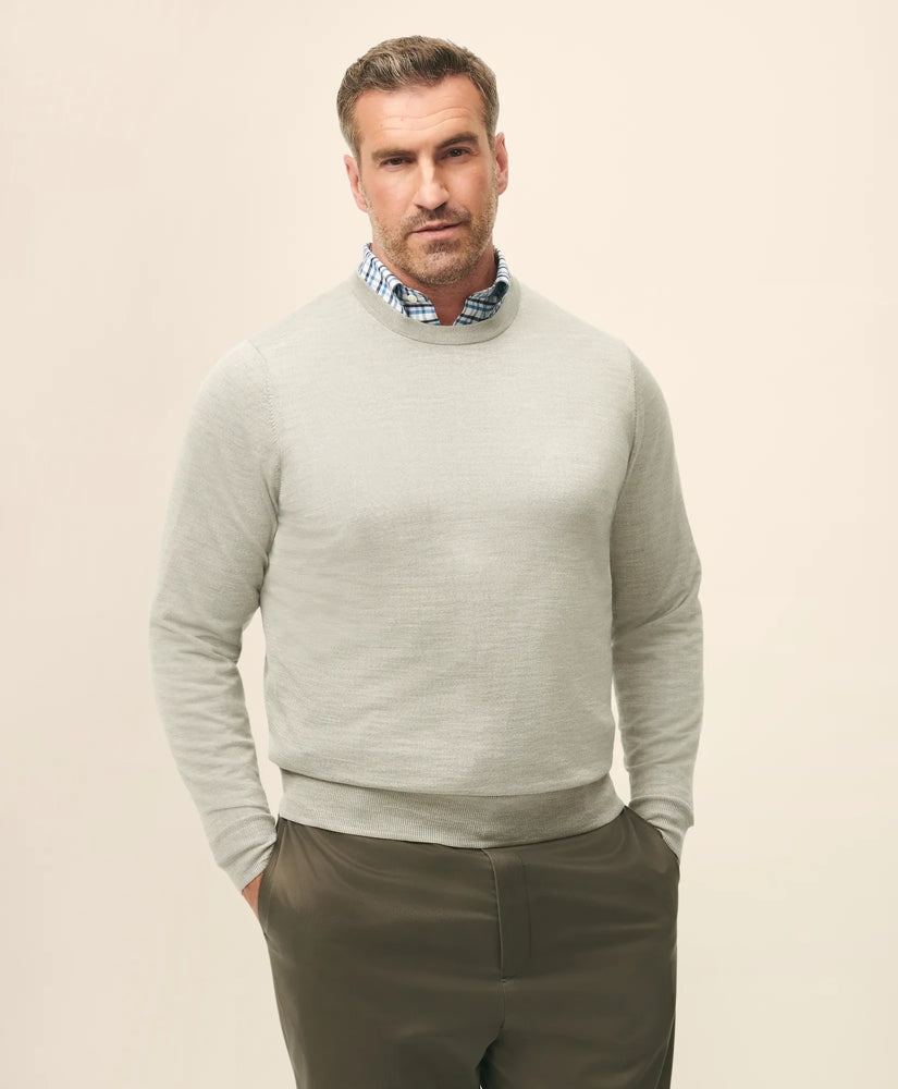 Big & Tall Ultimate Merino Wool Crewneck Sweater | Brooks Brothers
