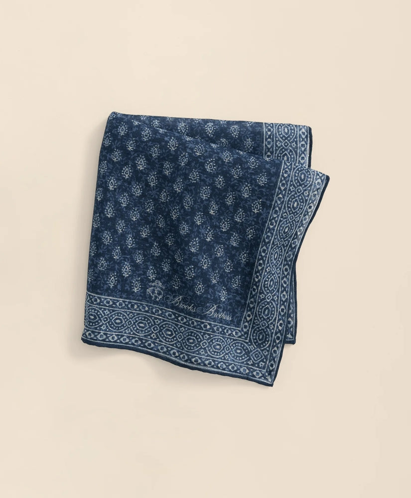 Batik Foulard Cotton-Linen Pocket Square | Brooks Brothers
