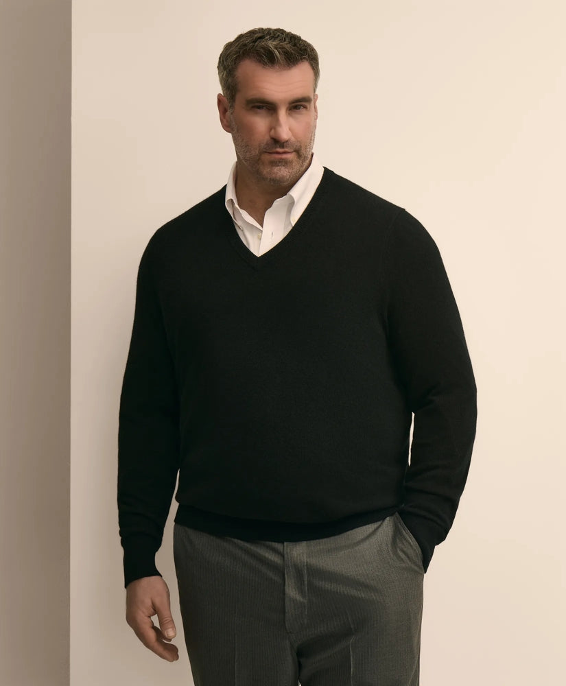 Big & Tall 3-Ply Cashmere V-Neck Sweater | Brooks Brothers
