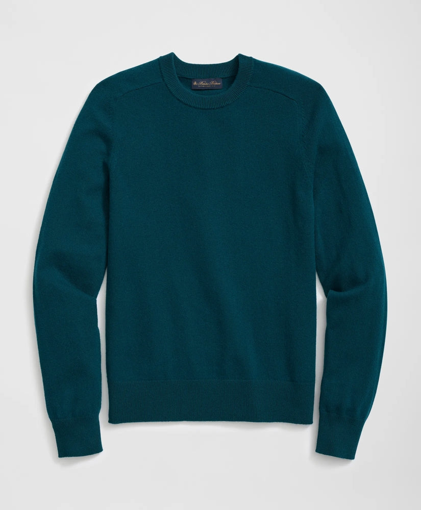 3-Ply Cashmere Crewneck Saddle Shoulder Sweater | Brooks Brothers